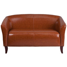 HERCULES Imperial Series Cognac Leather Loveseat