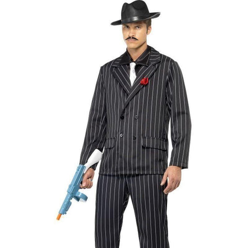 Zoot Suit Costume Male Adult Black/white - 20S Razzle Mad Fancy Dress