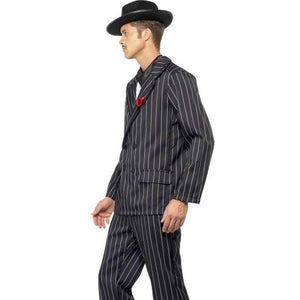 Zoot Suit Costume Male Adult Black/white - 20S Razzle Mad Fancy Dress